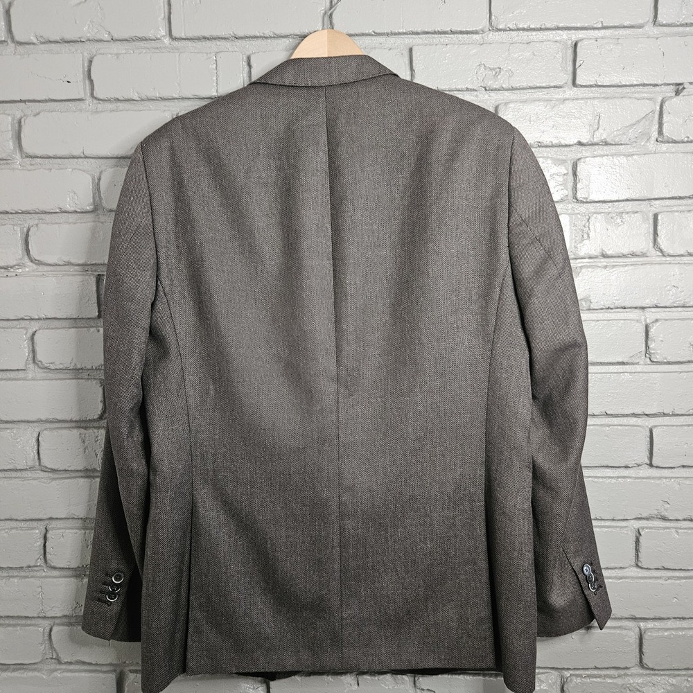 Bianco Brioni Mens Blazer 44L High Twist Super Fine Biella Modern Fit - Picture 5 of 16